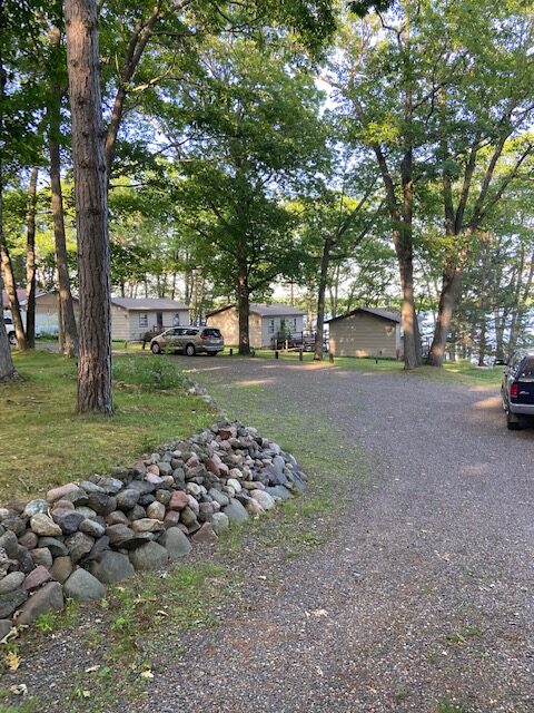 Driveway at Golden View Resort Cabins in Hayward, Wisconsin