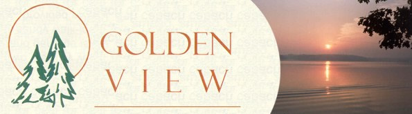 logo of Golden View Resort Cabins in Hayward, Wisconsin